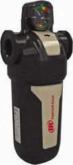 Ingersoll-Rand - 3/4" Port, 11" High x 3.86" Wide, General Purpose FRL Filter with Aluminum Bowl & Float Drain - 45 SCFM, 250 Max psi, 176°F Max, Modular Connection, 7.4 oz Bowl Capacity - Benchmark Tooling