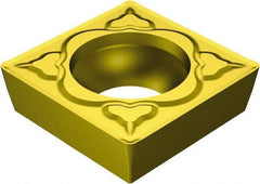 Sandvik Coromant - SCMT433 MM Grade 2025 Carbide Turning Insert - TiCN/Al2O3/TiN Finish, 90° Square, 1/2" Inscr Circle, 3/16" Thick, 3/64" Corner Radius - Benchmark Tooling