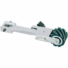 Dynabrade - 1-1/2" Wide Contact Wheel Assembly Arm - 72" Belt Length x 1-1/2" Belt Width, Serrated, Urethane, 70" Contact Wheel Diam - Benchmark Tooling