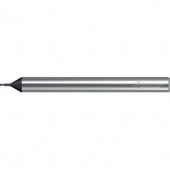 Walter-Prototyp - 0.8mm, 2 Flute, Solid Carbide, 0.08mm End Mill - 2-1/8" OAL, 30° Helix, Right Hand Flute, 3mm LOC, Right Hand Cut - Benchmark Tooling