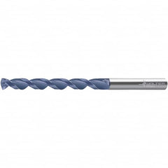 Walter-Titex - 10mm 140° Solid Carbide Jobber Drill - TiAlN Finish, Right Hand Cut, 133mm OAL - Benchmark Tooling