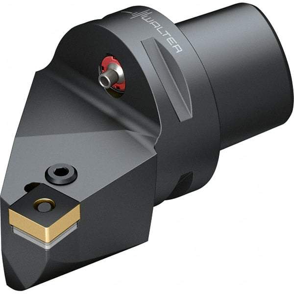 Walter - 0° Lead Angle, Indexable Turning Toolholder - 132.6mm OAL, Series PSKN-CAPTO-AUSSEN - Benchmark Tooling