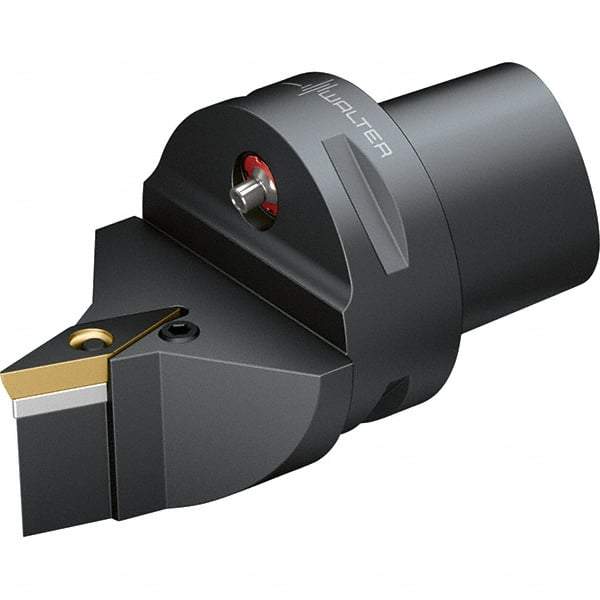 Walter - 72.5° Lead Angle, Indexable Turning Toolholder - 74mm OAL, Series PVVB-CAPTO-AUSSEN - Benchmark Tooling