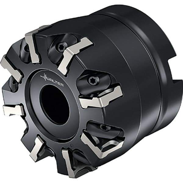 Walter - 6 Inserts, 50mm Cut Diam, 22mm Arbor Diam, Indexable Square-Shoulder Face Mill - 0° Lead Angle, 50mm High, Series M2136-B1 METRISCH - Benchmark Tooling