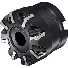 Walter - 6 Inserts, 50mm Cut Diam, 22mm Arbor Diam, Indexable Square-Shoulder Face Mill - 0° Lead Angle, 50mm High, Series M2136-B1 METRISCH - Benchmark Tooling