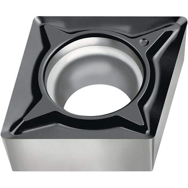 Walter - CCGT FM2 Grade WSM20S Turning Insert - TiAlN+Al2O3+(Al) Finish, 80° Rhombic, 6.35mm Inscr Circle, 2.38mm Thick, 0.4mm Corner Radius - Benchmark Tooling