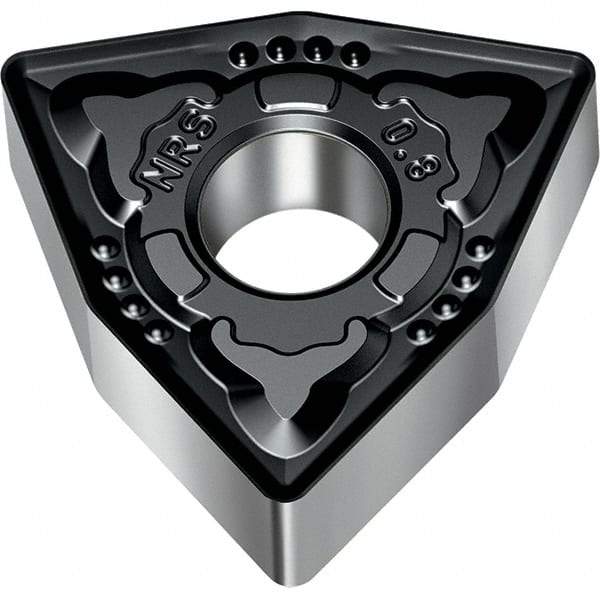Walter - WNMG NRS Grade WSM20S Turning Insert - TiAlN+Al2O3+(Al) Finish, 80° Trigon, 12.7mm Inscr Circle, 4.76mm Thick, 0.8mm Corner Radius - Benchmark Tooling