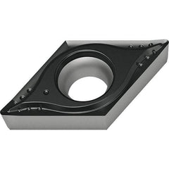 Walter - DPGT MM4 Grade WSM01 Turning Insert - TiAlN+Al2O3+(ZrN) Finish, 55° Rhombic, 9.53mm Inscr Circle, 3.97mm Thick, 0.4mm Corner Radius - Benchmark Tooling