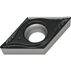 Walter - DPGT MM4 Grade WSM20S Turning Insert - TiAlN+Al2O3+(Al) Finish, 55° Rhombic, 9.53mm Inscr Circle, 3.97mm Thick, 0.4mm Corner Radius - Benchmark Tooling