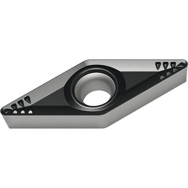 Walter - VCMT RM4 Grade WSM10S Turning Insert - TiAlN+Al2O3+(Al) Finish, 35° Rhombic, 9.53mm Inscr Circle, 4.76mm Thick, 0.8mm Corner Radius - Benchmark Tooling