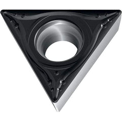 Walter - TPMT MM4 Grade WSM20S Turning Insert - TiAlN+Al2O3+(Al) Finish, 60° Triangle, 9.53mm Inscr Circle, 3.97mm Thick, 0.8mm Corner Radius - Benchmark Tooling
