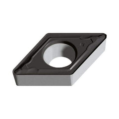 Walter - DCMT PF Grade WSM20S Turning Insert - TiAlN+Al2O3+(Al) Finish, 55° Rhombic, 6.35mm Inscr Circle, 2.38mm Thick, 0.8mm Corner Radius - Benchmark Tooling