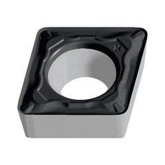 Walter - CCMT PF Grade WSM20S Turning Insert - TiAlN+Al2O3+(Al) Finish, 80° Rhombic, 6.35mm Inscr Circle, 2.38mm Thick, 0.4mm Corner Radius - Benchmark Tooling