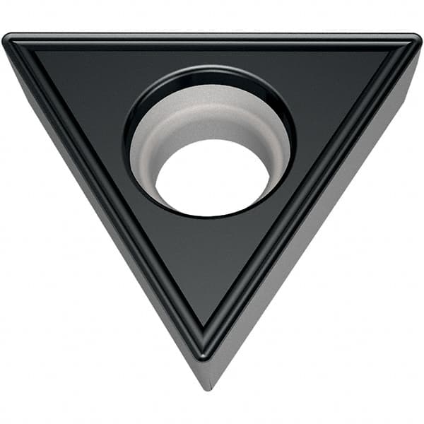 Walter - TCMT FP6 Grade WPP20S Turning Insert - TiCN+Al2O3+(TiCN) Finish, 60° Triangle, 9.53mm Inscr Circle, 3.97mm Thick, 0.4mm Corner Radius - Benchmark Tooling