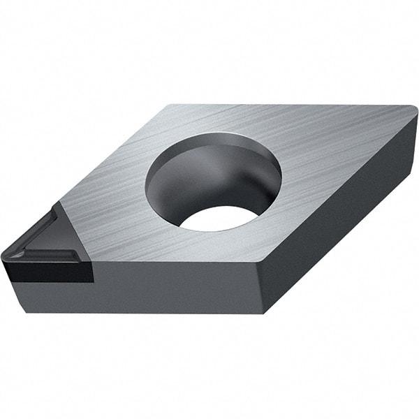 Walter - DCGT FS-1 Grade WDN10 Turning Insert - Polycrystaline Diamond Finish, 55° Rhombic, 9.53mm Inscr Circle, 3.97mm Thick, 0.2mm Corner Radius - Benchmark Tooling