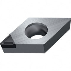 Walter - DCGT FS-1 Grade WDN10 Turning Insert - Polycrystaline Diamond Finish, 55° Rhombic, 9.53mm Inscr Circle, 3.97mm Thick, 0.2mm Corner Radius - Benchmark Tooling