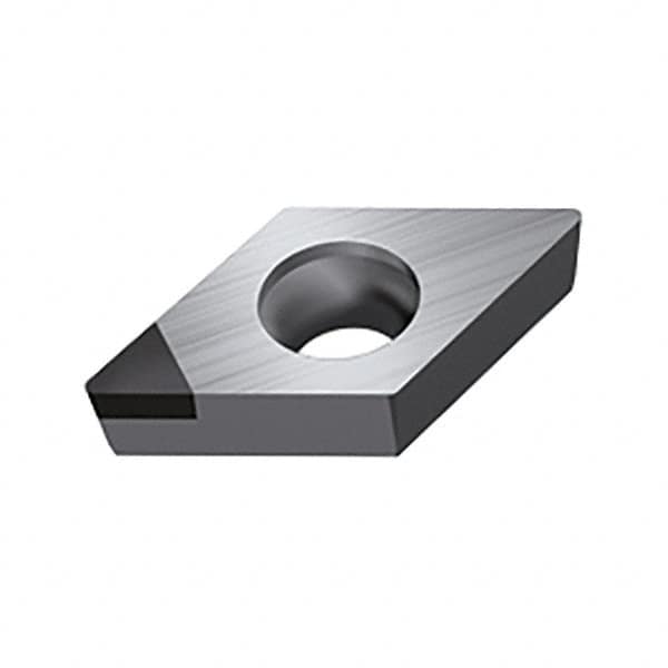 Walter - DCGW FS-1 Grade WDN10 Turning Insert - Polycrystaline Diamond Finish, 55° Rhombic, 9.53mm Inscr Circle, 3.97mm Thick, 0.2mm Corner Radius - Benchmark Tooling