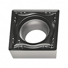 Walter - SPGT MK4 Grade WKK20S Turning Insert - TiCN+Al2O3+(TiCN) Finish, 90° Square, 9.53mm Inscr Circle, 3.97mm Thick, 0.8mm Corner Radius - Benchmark Tooling