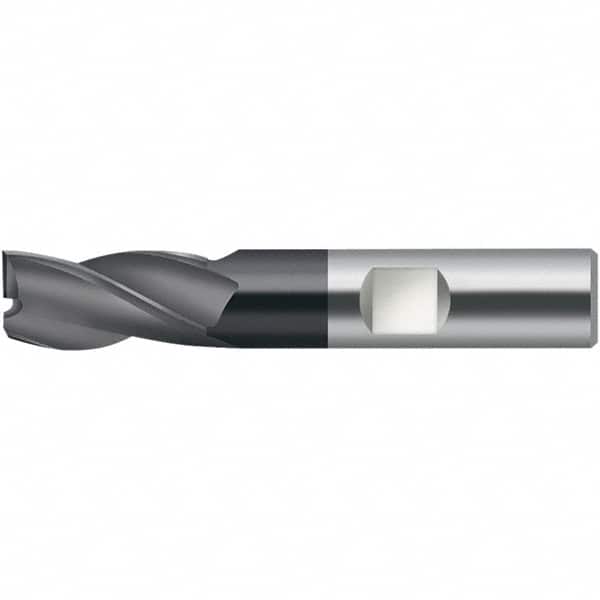 Walter-Prototyp - 15.7mm, 16mm LOC, 16mm Shank Diam, 82mm OAL, 3 Flute, Solid Carbide Square End Mill - TiAlN Finish, 30° Helix, Right Hand Cut, Right Hand Flute, Series MC716-W-3-A - Benchmark Tooling