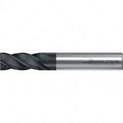 Walter-Prototyp - 10mm, 22mm LOC, 10mm Shank Diam, 72mm OAL, 4 Flute, Solid Carbide Square End Mill - TiAlN Finish, 38° Helix, Right Hand Cut, Right Hand Flute, Series MC251-A-4-B - Benchmark Tooling