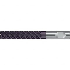 Walter-Prototyp - 20mm, 55mm LOC, 20mm Shank Diam, 125mm OAL, 5 Flute, Solid Carbide Square End Mill - TiAlN Finish, 45° Helix, Right Hand Cut, Right Hand Flute, Series MC122-W-L - Benchmark Tooling