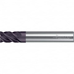 Walter-Prototyp - 16mm, 22mm LOC, 16mm Shank Diam, 82mm OAL, 4 Flute, Solid Carbide Square End Mill - TiAlN Finish, 45° Helix, Right Hand Cut, Right Hand Flute, Series MC322-A-A - Benchmark Tooling