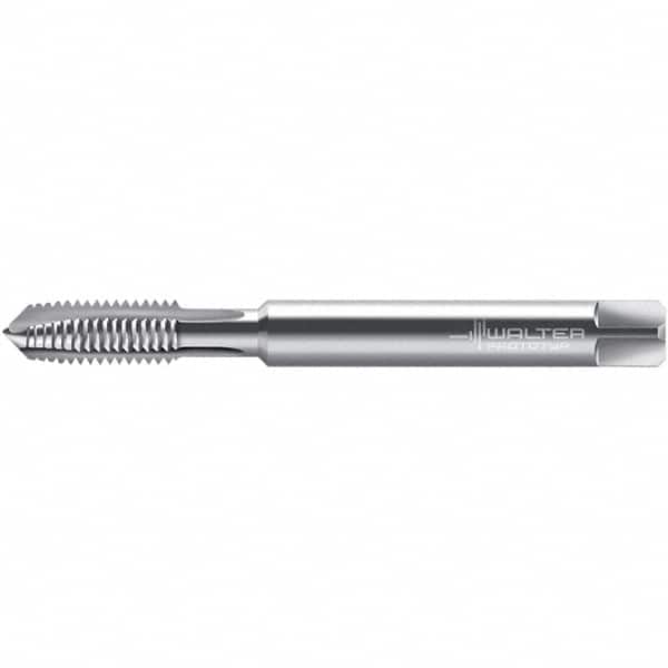 Walter-Prototyp - #3-48, 2 Flute, Uncoated, High Speed Steel Spiral Point Tap - Right Hand Thread, 45.86mm OAL, 9mm Thread Length, 2.8mm Shank Diam, Series 22207 - Exact Industrial Supply