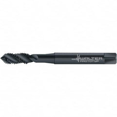 Walter-Prototyp - M18x1.50 DIN 374 4 Flute 6H Semi-Bottoming Spiral Flute Tap - High Speed Steel, Steam Oxide Finish, 110mm OAL, Right Hand Flute, Right Hand Thread, 16.430, Series TC115-MF-L0 - Benchmark Tooling
