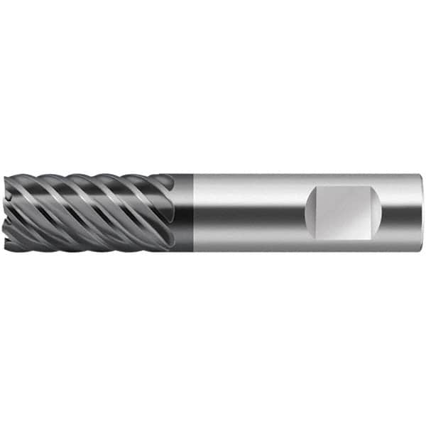 Walter-Prototyp - 8mm, 19mm LOC, 8mm Shank Diam, 63mm OAL, 6 Flute, Solid Carbide Square End Mill - TiCN Finish, 50° Helix, Right Hand Cut, Right Hand Flute, Series H3121138 - Benchmark Tooling