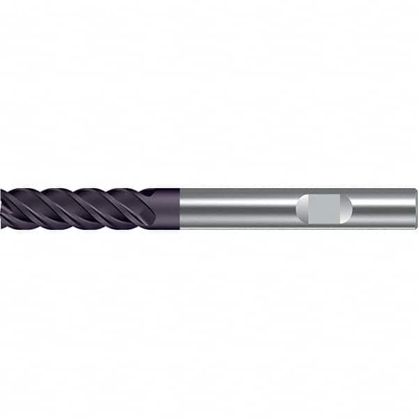 Walter-Prototyp - 6mm, 35mm LOC, 6mm Shank Diam, 80mm OAL, 4 Flute, Solid Carbide Square End Mill - TiAlN Finish, 45° Helix, Right Hand Cut, Right Hand Flute, Series MC122-W-X-K - Benchmark Tooling