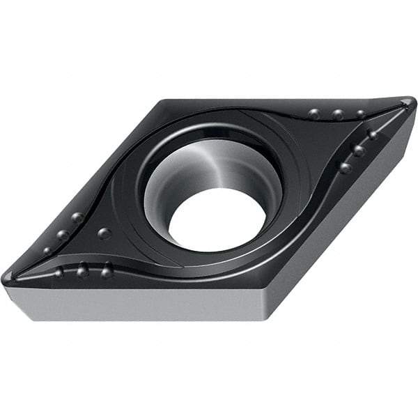 Walter - DPMT MP4 Grade WPP20S Turning Insert - TiCN+Al2O3+(TiCN) Finish, 55° Rhombic, 9.53mm Inscr Circle, 3.97mm Thick, 0.4mm Corner Radius - Benchmark Tooling