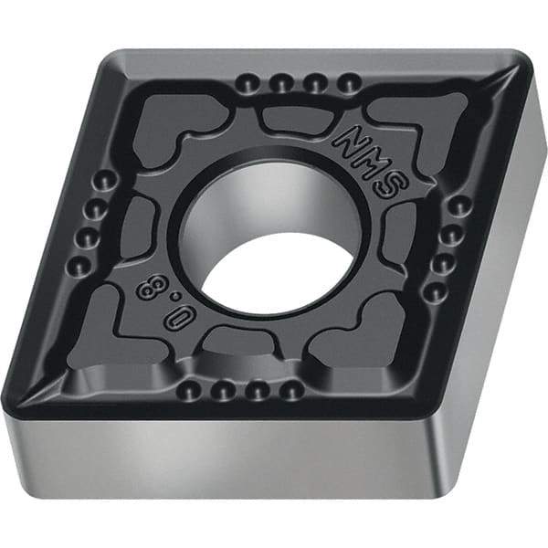 Walter - CNMG NMS Grade WSM20S Turning Insert - TiAlN+Al2O3+(Al) Finish, 80° Rhombic, 12.7mm Inscr Circle, 4.76mm Thick, 0.8mm Corner Radius - Benchmark Tooling