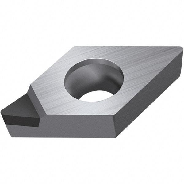 Walter - DPGW FS-1 Grade WDN10 Turning Insert - Polycrystaline Diamond Finish, 55° Rhombic, 6.35mm Inscr Circle, 2.38mm Thick, 0.4mm Corner Radius - Benchmark Tooling