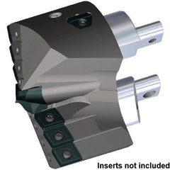 Kennametal - Series KSEM Plus, 100mm Diam Grade B1 140° Replaceable Drill Tip - Steel, Uncoated, 8 Seat Size, Through Coolant - Benchmark Tooling