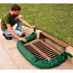 UltraTech - 1 Gal, 9' Long, 4" Diam, Woven Polymer/Sediment Filter Sock, Sediment - Stormwater & Construction, Green - Benchmark Tooling