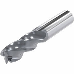 Niagara Cutter - 0.63", 4 Flute, Solid Carbide, 0.09" Corner Radius End Mill - 3-1/2" OAL, 30° Helix, Right Hand Flute, 1-1/4" LOC, Right Hand Cut - Benchmark Tooling