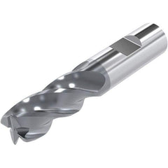 Niagara Cutter - 0.63", 4 Flute, Solid Carbide, 0.06" Corner Radius End Mill - 3-1/2" OAL, 30° Helix, Right Hand Flute, 1-1/4" LOC, Right Hand Cut - Benchmark Tooling