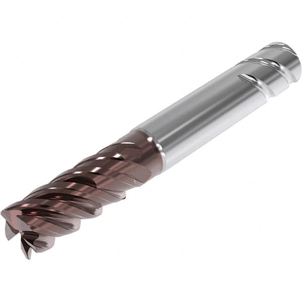 Seco - 16mm, 5 Flute, Single End, Solid Carbide, 0.5mm Corner Radius End Mill - 115mm OAL, 48° Helix, Right Hand Flute, 55mm LOC, Right Hand Cut, 65mm Extended Reach - Benchmark Tooling