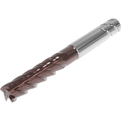 Seco - 8mm, 4 Flute, Single End, Solid Carbide, 0.5mm Corner Radius End Mill - 75mm OAL, 48° Helix, Right Hand Flute, 32mm LOC, Right Hand Cut, 37mm Extended Reach - Benchmark Tooling