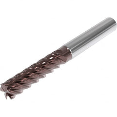 Seco - 10mm, 5 Flute, Single End, Solid Carbide, Corner Chamfer End Mill - 89mm OAL, 48° Helix, Right Hand Flute, 40mm LOC, Right Hand Cut, 47mm Extended Reach - Benchmark Tooling