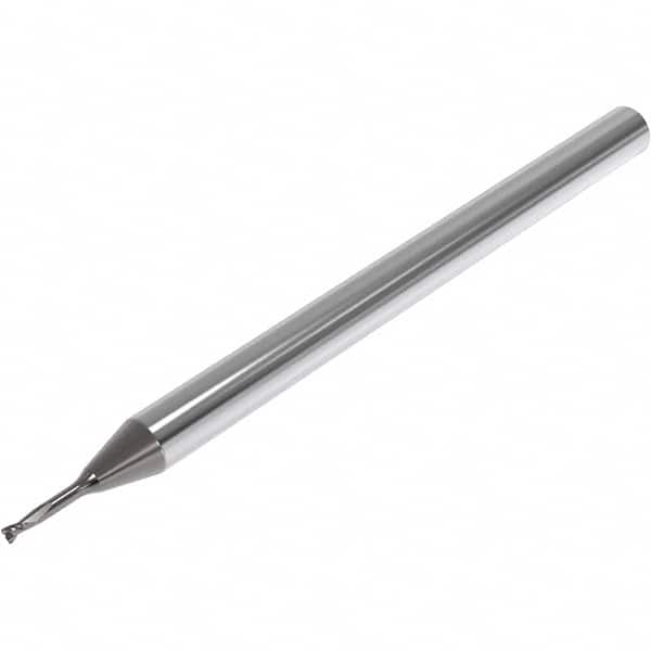 Seco - 1.5mm, 2 Flute, Single End, Solid Carbide, 0.15mm Corner Radius End Mill - 50mm OAL, 30° Helix, Right Hand Flute, 2.2mm LOC, Right Hand Cut, 18mm Extended Reach - Benchmark Tooling