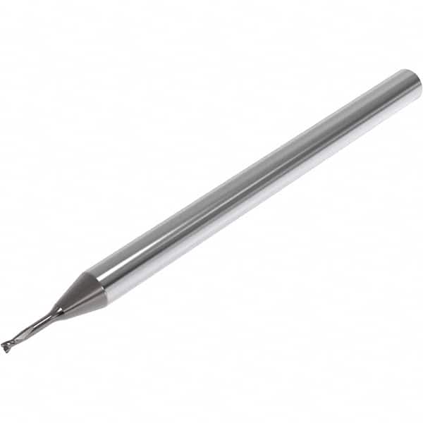 Seco - 1.5mm, 2 Flute, Single End, Solid Carbide, 0.15mm Corner Radius End Mill - 50mm OAL, 30° Helix, Right Hand Flute, 2.2mm LOC, Right Hand Cut, 12mm Extended Reach - Benchmark Tooling