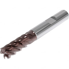 Seco - 6mm, 5 Flute, Single End, Solid Carbide, 0.2mm Corner Radius End Mill - 65mm OAL, 48° Helix, Right Hand Flute, 21mm LOC, Right Hand Cut, 26mm Extended Reach - Benchmark Tooling