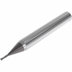 Seco - 0.8mm, 2 Flute, Single End, Solid Carbide, 0.05mm Corner Radius End Mill - 50mm OAL, 30° Helix, Right Hand Flute, 1.2mm LOC, Right Hand Cut, 2.5mm Extended Reach - Benchmark Tooling