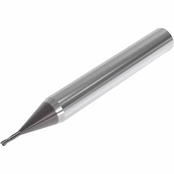 Seco - 2mm, 2 Flute, Single End, Solid Carbide, 0.15mm Corner Radius End Mill - 50mm OAL, 30° Helix, Right Hand Flute, 3mm LOC, Right Hand Cut, 6mm Extended Reach - Benchmark Tooling