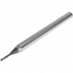 Seco - 1mm, 2 Flute, Single End, Solid Carbide, 0.1mm Corner Radius End Mill - 50mm OAL, 30° Helix, Right Hand Flute, 1.5mm LOC, Right Hand Cut, 5mm Extended Reach - Benchmark Tooling