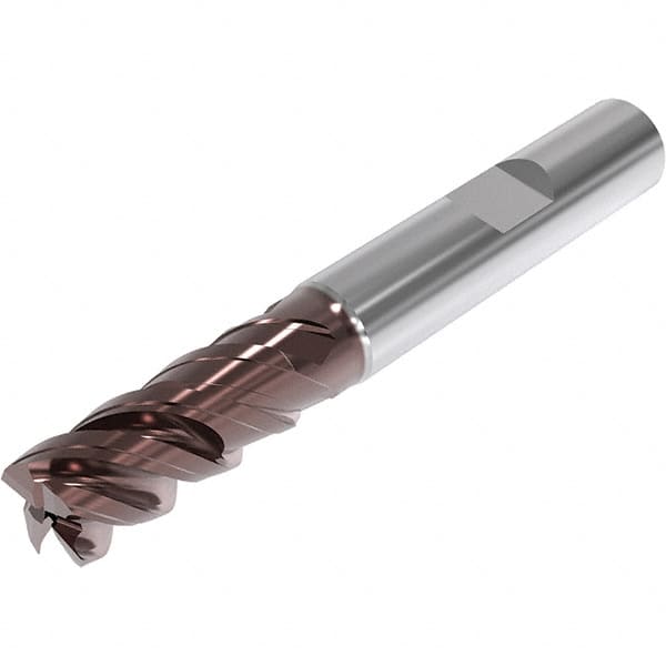 Seco - 6mm, 4 Flute, Single End, Solid Carbide, Corner Chamfer End Mill - 57mm OAL, 48° Helix, Right Hand Flute, 12mm LOC, Right Hand Cut, 18mm Extended Reach - Benchmark Tooling