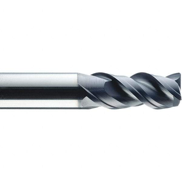 SGS - 20mm, 3 Flute, Single End, Solid Carbide, 0.0984" Corner Radius End Mill - 104mm OAL, 46mm LOC, Right Hand Cut - Benchmark Tooling