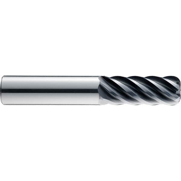 SGS - 3/4", 6 Flute, Single End, Solid Carbide, 0.19" Corner Radius End Mill - 4" OAL, 41° Helix, 1-5/8" LOC, Right Hand Cut - Benchmark Tooling