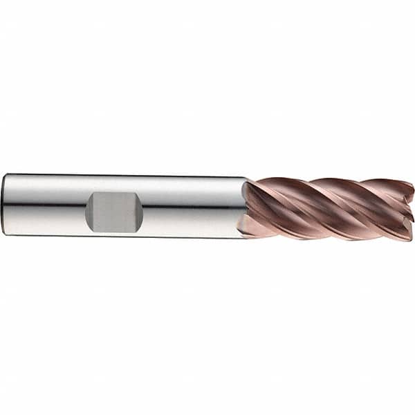 SGS - 1/2", 5/8" LOC, 1/2" Shank Diam, 3" OAL, 5 Flute, Solid Carbide Square End Mill - Single End, Ti-NAMITE-M Finish, Spiral Flute, 37° Helix, Centercutting, Right Hand Cut, Right Hand Flute, Series Z5S - Benchmark Tooling